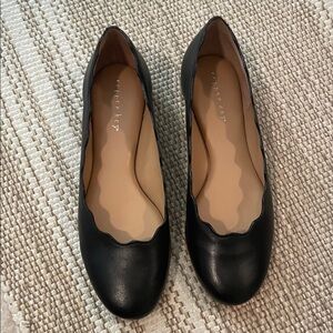 Copper Key Black Scalloped Loafers